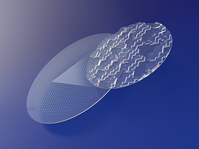 UV adhesives are used to imprint nano structures on a wafer