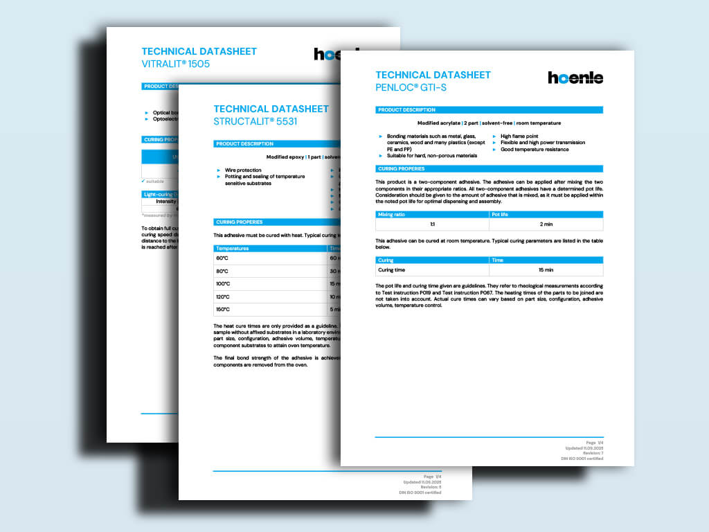 Adhesives: Technical Data Sheets