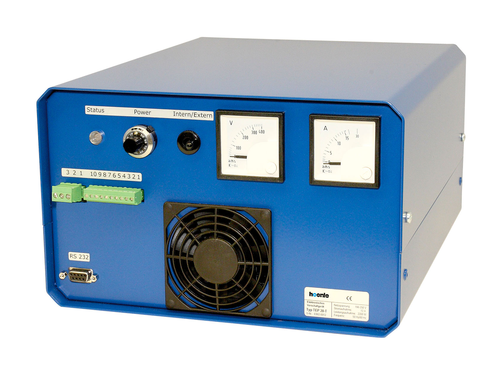 TEP20-T electronic power supply for UV medium-pressure lamps, stepless adjustable 300–2000W, tabletop device, ideal for UV curing and industrial applications